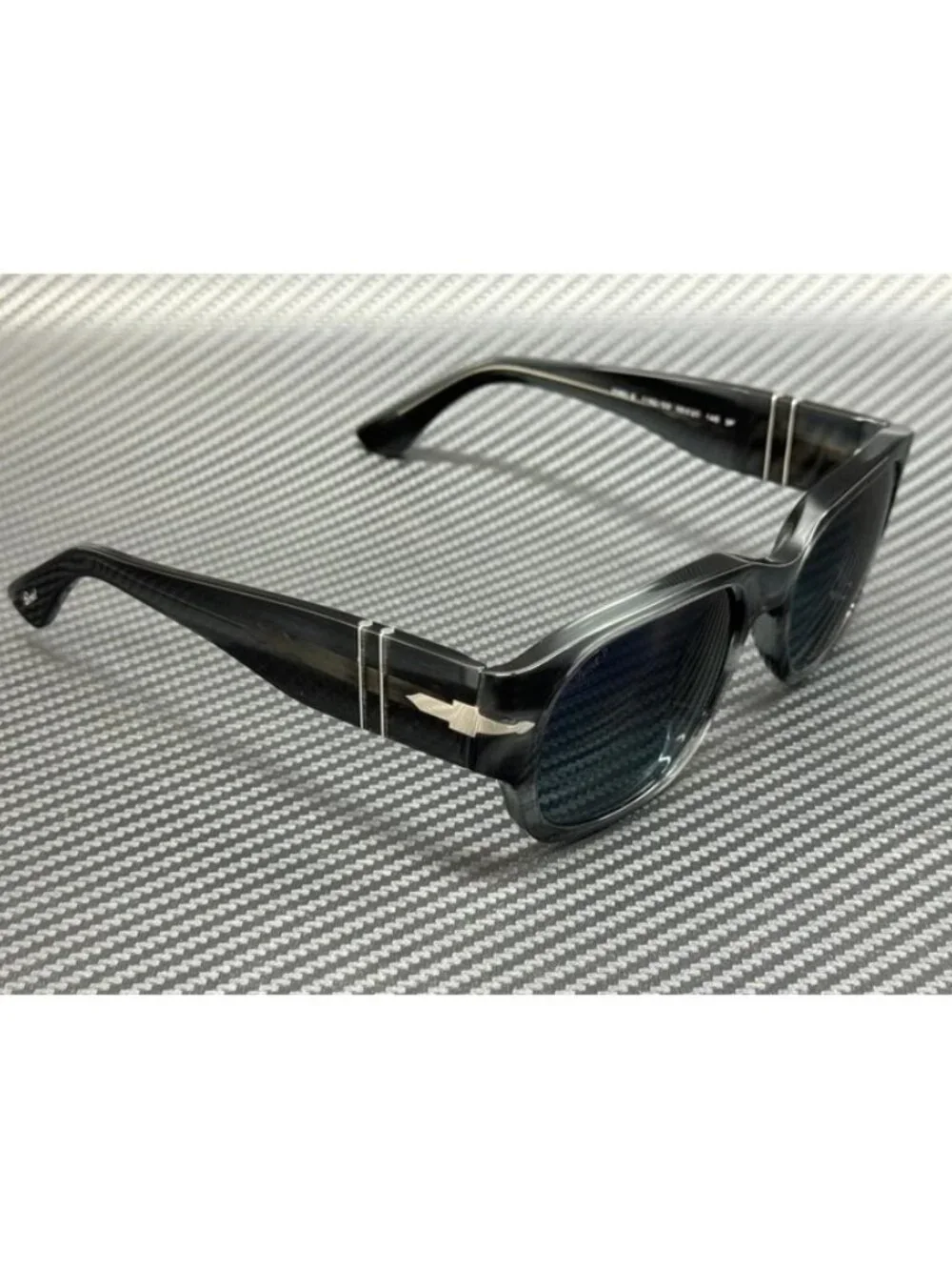 New Persol Men Striped Grey Sunglasses 52-20-145